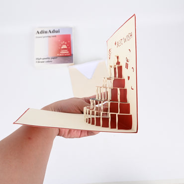AdiuAdui Printed Birthday Greeting Cards with Envelopes for All Ages