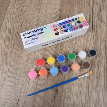 QFMUSMVQFM Professional Watercolor Paints Set 12 Color Artist Grade Watercolor Paints with High Pigment Concentration