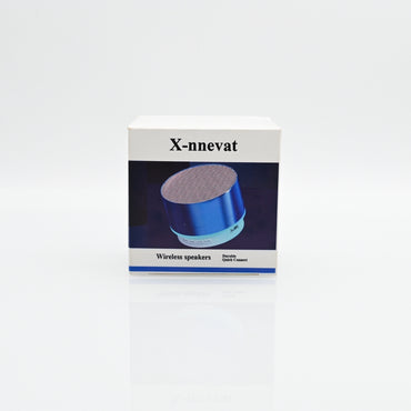 X-nnevat Wireless Speakers - Compact and Stylish Metal Mini Bluetooth Speaker in Blue for On-the-Go Audio Enjoyment