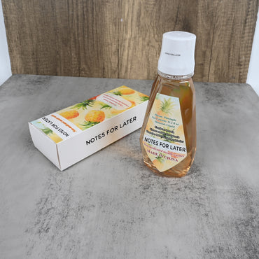 NOTES FOR LATER Fresh Pineapple Flavor Non-Medicated Mouth Washes - Fluoride & Probiotic Oral Rinse for Daily Fresh Breath & Healthy Teeth