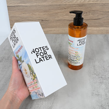 NOTES FOR LATER White Tea Scented Shampoo Gentle Daily Cleansing & Hair Nourishment with Refreshing Fragrance