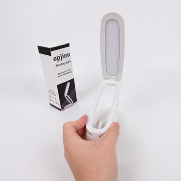 opjinu Foldable LED Desk Reading Lights with 3 Color Temperatures Rechargeable Eye-Caring Lamp for Study and Office Use