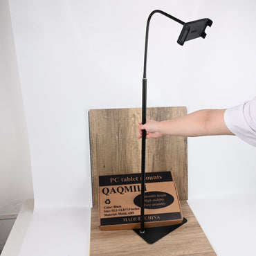 QAQMILI Adjustable Floor Stand for Phone & Tablet Flexible Arm PC Tablet Mount with 360° Rotation