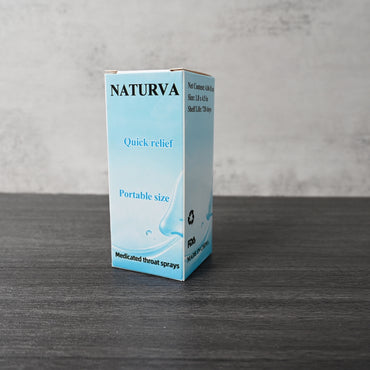 NATURVA Medicated Throat Spray – Fast-Acting Relief for Sore Throat, 4.06 fl oz