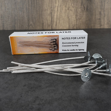 NOTES FOR LATER Eco-Friendly HTP-52 Candle Wicks for Lighting - High-Performance Cotton Wicks for Clean