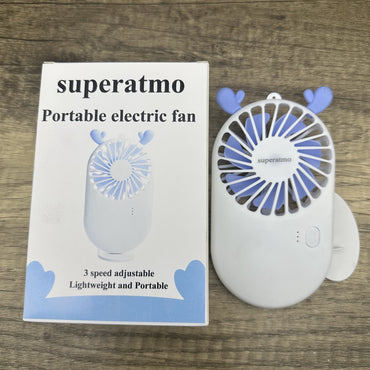 superatmo Portable Electric Fan - USB-Powered Desktop Fan for Personal Cooling