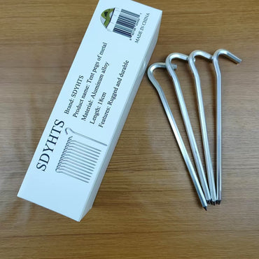 SDYHTS Tent pegs of metal outdoor thicker and longer stainless steel pegs canopy pegs fixer tent camping steel pegs beach camping wind rope