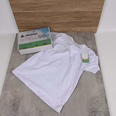 AZ ANZOO Classic White Cotton T‑Shirt – Short‑Sleeve Crewneck Tee Soft & Breathable Everyday Wear