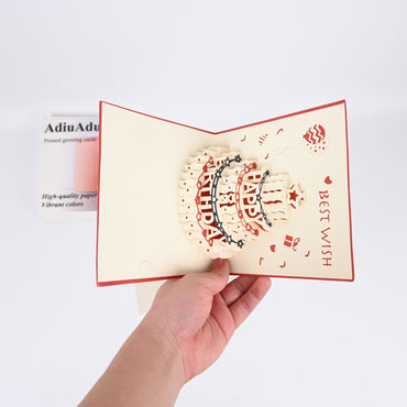 AdiuAdui Printed Birthday Greeting Cards with Envelopes for All Ages