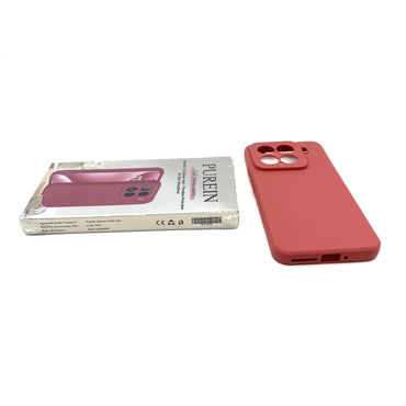 PUREIN Cell phone cases Red TPU Full Coverage Minimalist Solid Color Protective Case For Xiaomi 15 Cell Phone Cases