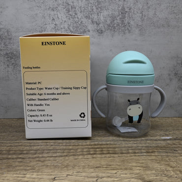 EINSTONE Feeding Bottles Cartoon Baby Bottle Green Adorable Durable Leak Proof Easy Clean for Little Ones
