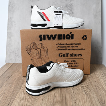 SIWEIQI Men's Breathable Golf Shoes Lightweight Athletic Sneakers with Slip-Resistant Sole