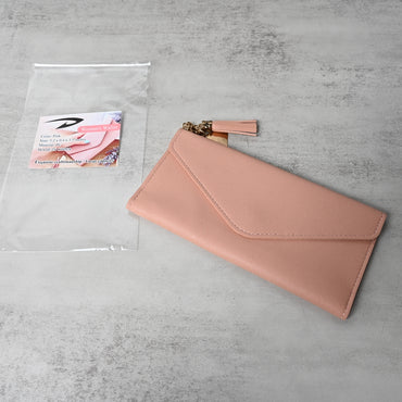 图标 Pink Purse for Women Trendy Lightweight Compact Wallet for Daily Use