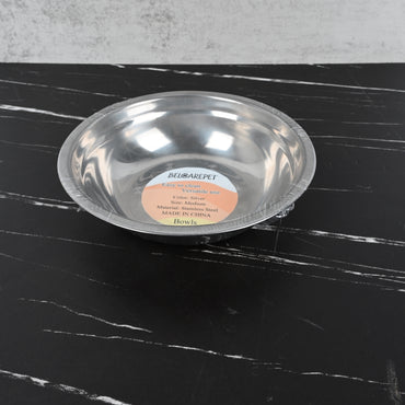 BELCAREPET Stainless Steel Bowl Silver Rust Resistant Dishwasher Safe for Soup Salad Mixing Home Kitchen