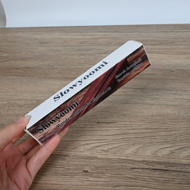 Slowyoomi Walnut Wood Price Tag Stand Wooden Holders for Signboards, Bakery and Café Menu Displays