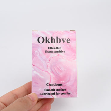 Okhbve Premium Latex Condoms Ultra-Thin Sensitive Condoms with Reliable Protection