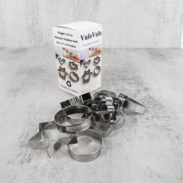 VuloVulo Stainless Steel Cookery Moulds Durable Baking & Cooking Molds for Kitchen, Easy Clean Lightweight