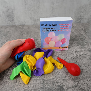 iBaloneKoo Balloons Round Rubber Balloons for Parties and Celebrations Durable Stretch Friendly for Birthday Wedding and Event Decor