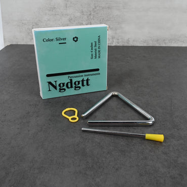 Ngdgtt Orff Triangle Bell with Striker High-Quality Steel Percussion Instruments for Music Education