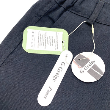 G Greige Pants Polyester Cotton 71% To 80% Straight Tube Long Casual Button Micro Elastic Moisture Wicking Pants