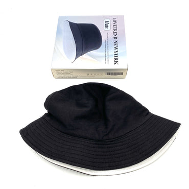LOVETREND NEWYORK Hats Black & White Cotton Cloth Reversible Double-Sided Fisherman Hat Sunshade Sunscreen Decorative Dome Hats