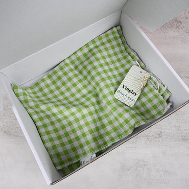Yinglay Green Cotton-Linen Beach Mat Soft, Durable & Lightweight Picnic Blanket for Beach