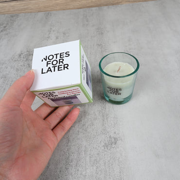 NOTES FOR LATER Natural Soy Wax Perfumed Candle Long-Lasting Burn for Relaxation & Stress Relief