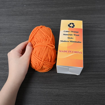 KIYOMIL Yarn Orange Wool Modern Minimalist Soft Durable for Knitting and Crochet Projects