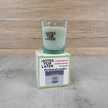 NOTES FOR LATER Natural Soy Wax Perfumed Candle Long-Lasting Burn for Relaxation & Stress Relief