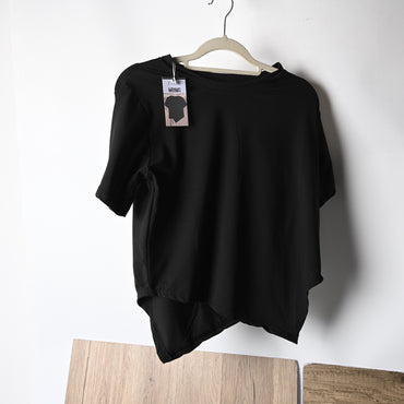 MRING Women's Classic Black T-Shirt Soft Breathable Essential Tee for Everyday Wear