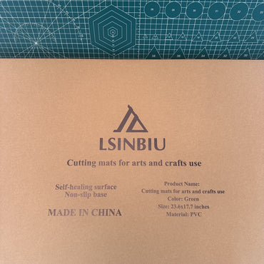 LSINBIU Professional A2 Self-Healing Cutting Mat for Arts and Crafts Use Large Green Craft Cutting Board for Art