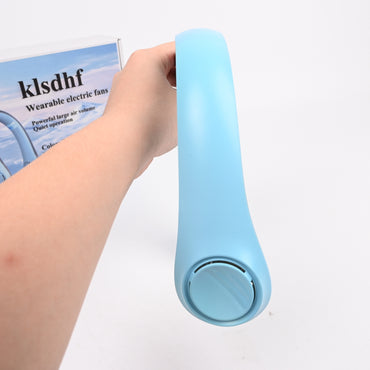 klsdhf Blue Neck Hanging Bladeless Wearable Electric Fans with USB Charging