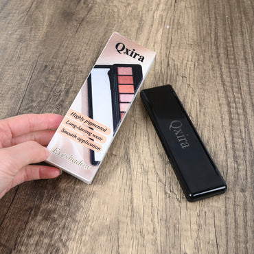 Qxira 10 Color Highly Pigmented Eyeshadow Palette Matte Shimmer Blendable Makeup