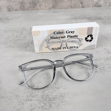 AMOLUCE Sleek Gray Eyeglass Frames Lightweight Comfortable for Men Women Daily Professional Wear