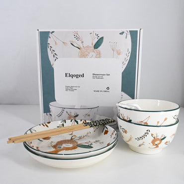 Elqoged Elegant Porcelain Dishes - The Perfect Addition for Every Dining Occasion, Adding Style andistication to Your Table Setting
