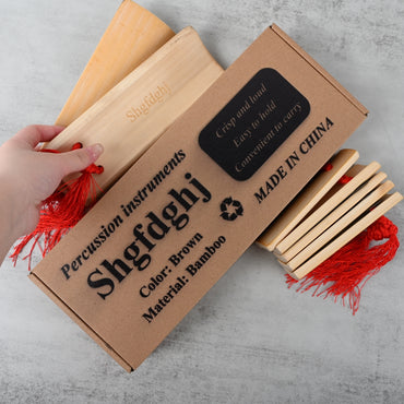 Shgfdghj Percussion Instruments Bamboo Clapper Traditional Chinese Crisp
