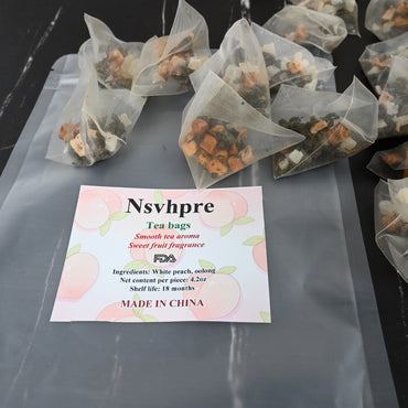 Nsvhpre Peach Oolong Tea Bags Premium Natural Flavored Tea, Smooth Aromatic Blend