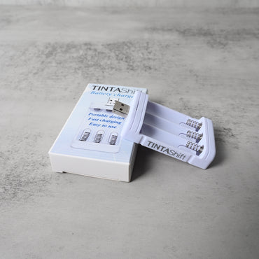 TINTAShift 3-Slot Universal Battery Charger Compact Fast Charger for AA & AAA Rechargeable Batteries