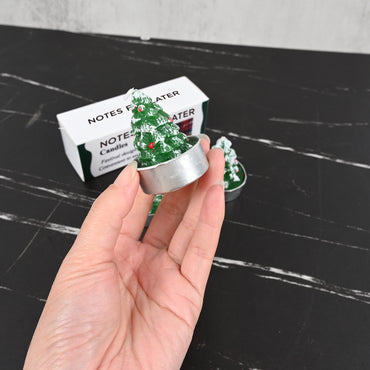 NOTES FOR LATER Christmas Tree Candles Festive Holiday Decorative Candles Green Scented Candles for Christmas Decor & Gift