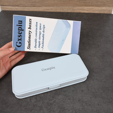 Gxsepiu Light Blue Pencil Case Durable & Stylish Stationery Box for School, Office