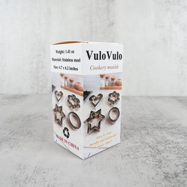 VuloVulo Stainless Steel Cookery Moulds Durable Baking & Cooking Molds for Kitchen, Easy Clean Lightweight
