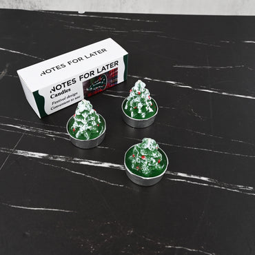 NOTES FOR LATER Christmas Tree Candles Festive Holiday Decorative Candles Green Scented Candles for Christmas Decor & Gift