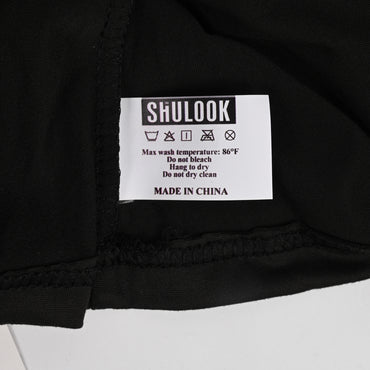 SHULOOK Classic Black Long Sleeve Shirt for Men Medium Cotton Comfort Fit Versatile Style