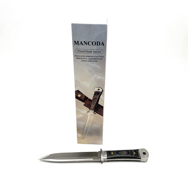 MANCODA Fixed blade knives 13cm Blade Fixed Blade Knives 200g With Leather Sheath And Wood Handle