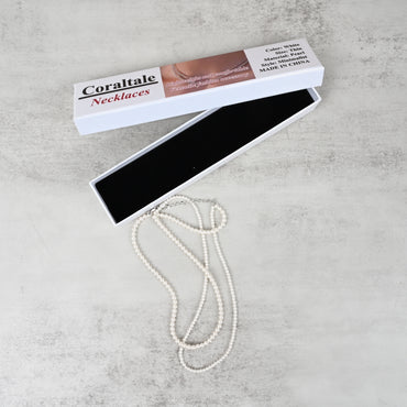 Coraltale Delicate Small Pearl Necklace for Women White Thin Pearl Chain, Timeless & Elegant Daily Jewelry