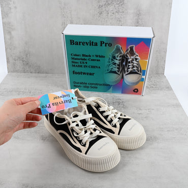 Barevita Pro Footwear White Canvas Casual Running Shoes Breathable Comfortable Cushioning for Fitness Enthusiasts Daily Wear