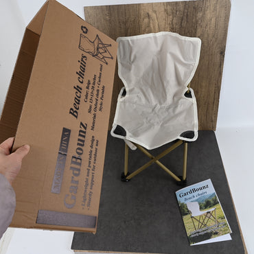 GardBounz Portable Folding Beach Chair Lightweight Outdoor Camping & Picnic Chair with Backrest