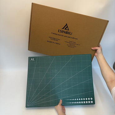 LSINBIU Professional A2 Self-Healing Cutting Mat for Arts and Crafts Use Large Green Craft Cutting Board for Art