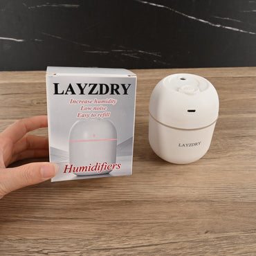 LAYZDRY Mini Humidifier Small Droplet White Compact Quiet for Desk Nightstand Auto Shut Off