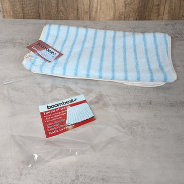 boombeatz Soft Blue Microfiber Towel Quick-Drying Absorbent Textile Towel for Travel, Gym & Home